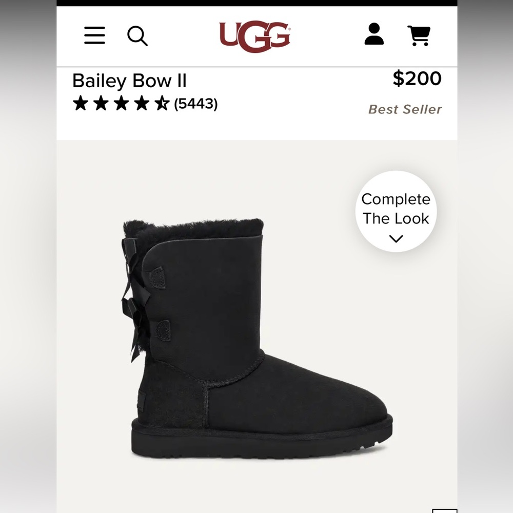 Bailey bow II UGG boots size 7